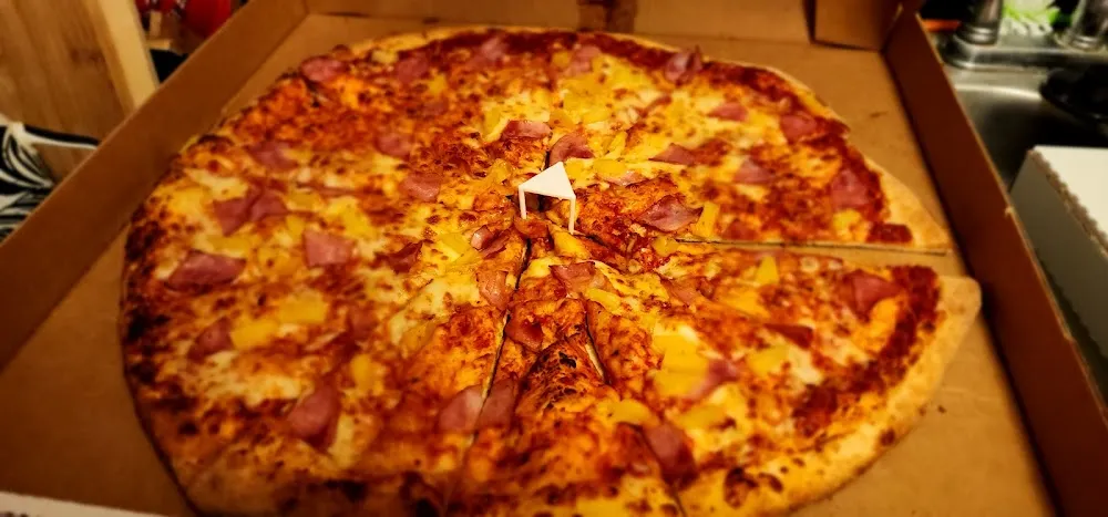 Canadian Bacon and Pineapple Pizza